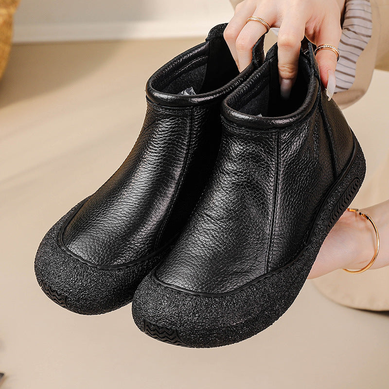 Botas de plataforma 100% piel auténtica.