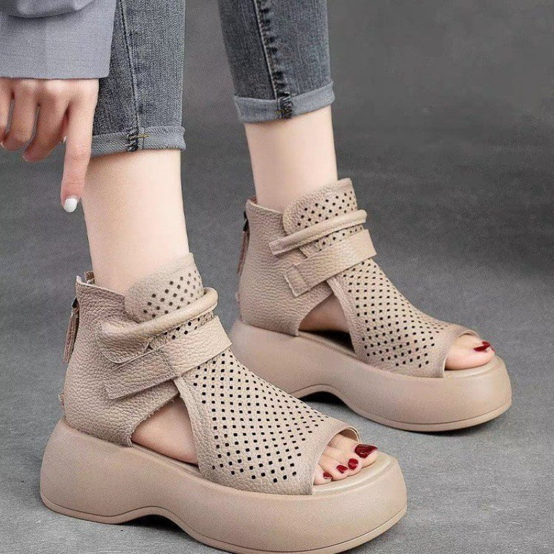 Sandalias romanas de piel de vaca