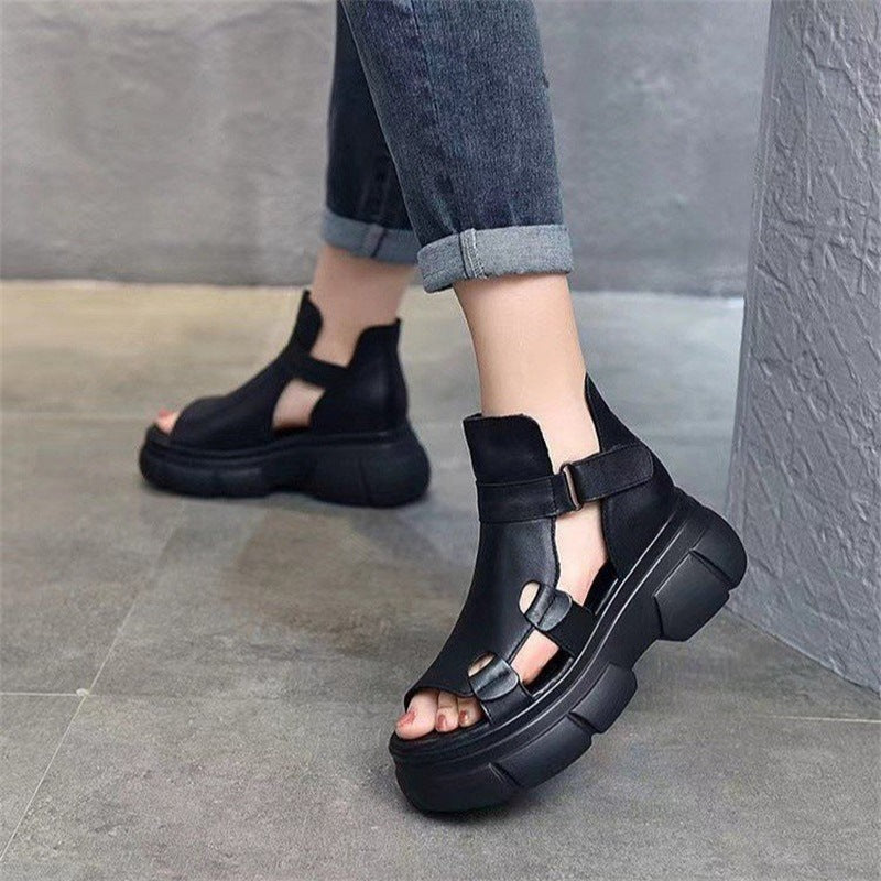 Nuevas sandalias con velcro y boca de pez 2025