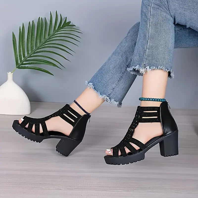 Sandalias de boca de pez de nuevo estilo (punta expuesta)