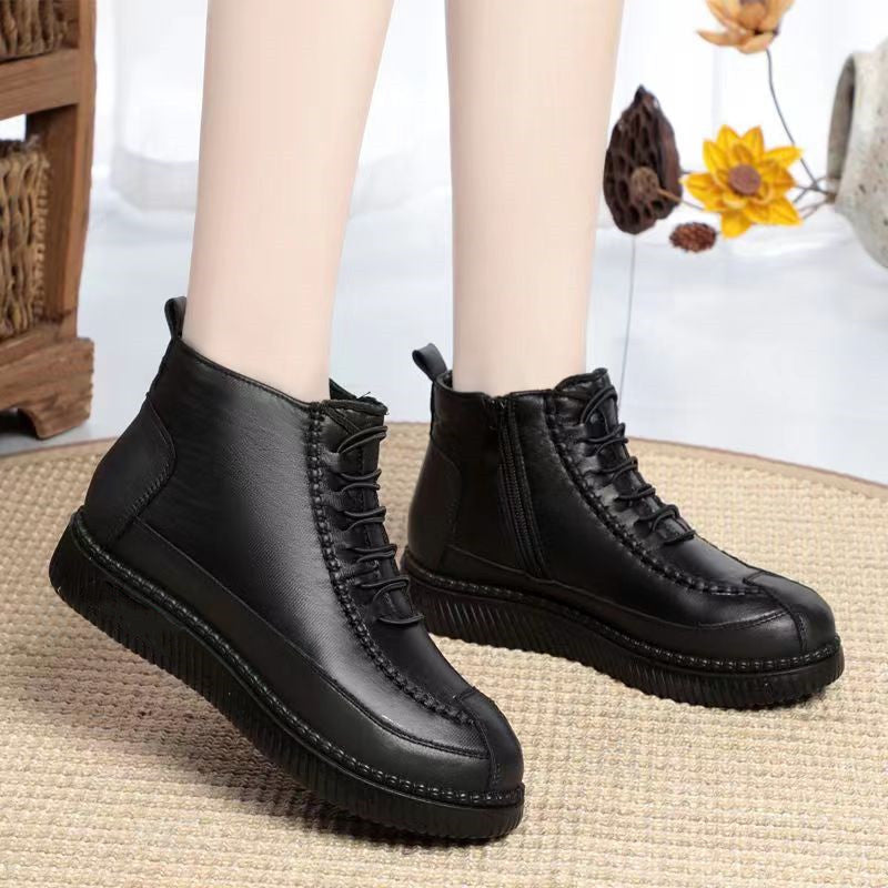 Botas antideslizantes de piel auténtica