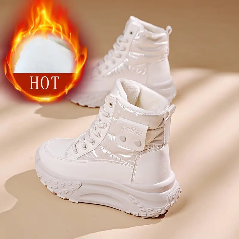 Zapatos de algodón cálidos e impermeables para invierno.