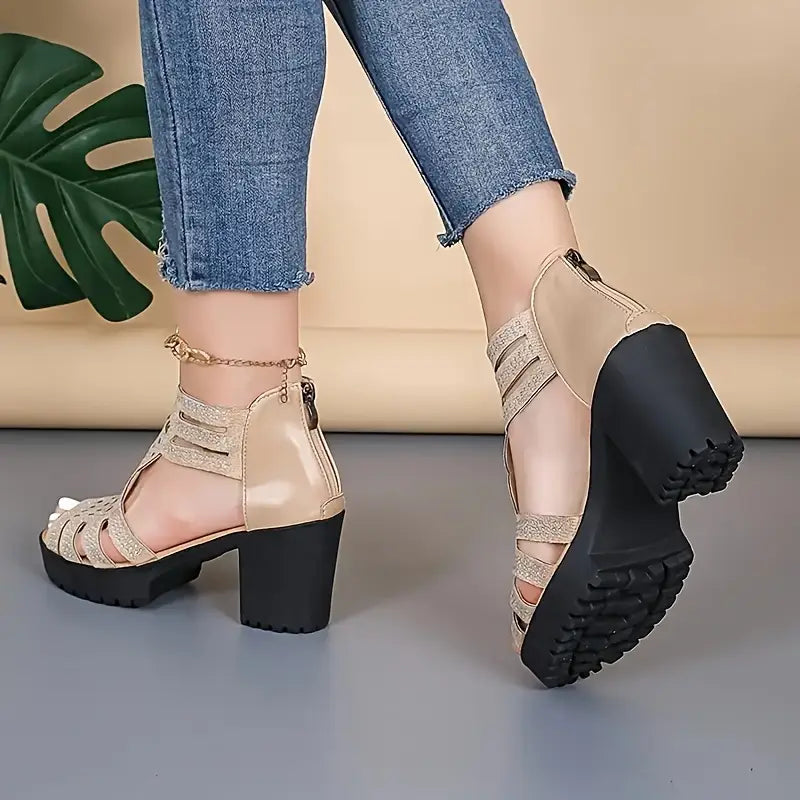Sandalias de boca de pez de nuevo estilo (punta expuesta)