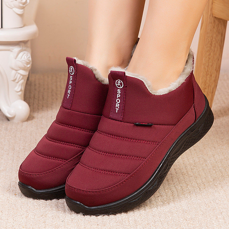 Botines casuales forrados con vellón y engrosados