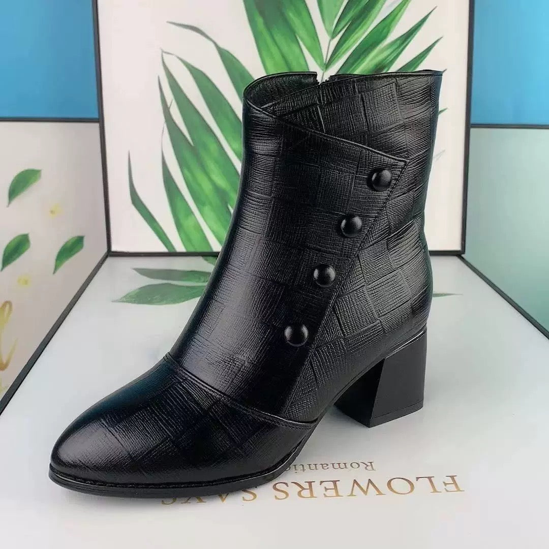 Botas de piel suave hasta media pantorrilla