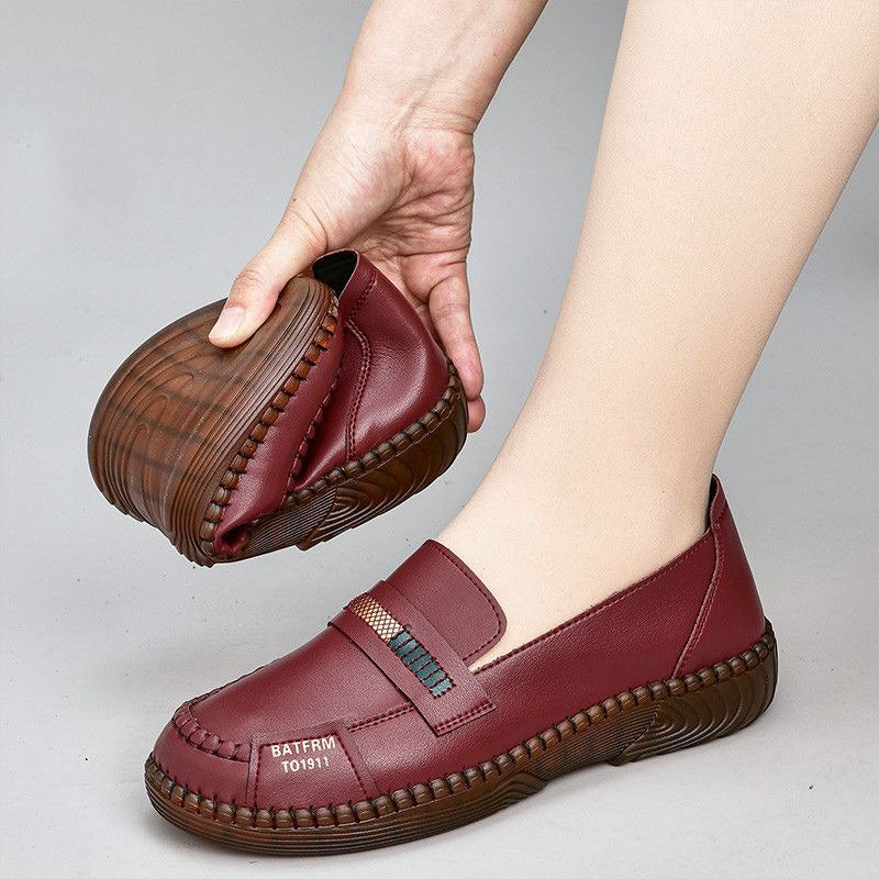 2025 Nuevos zapatos casuales de suela suave de cuero