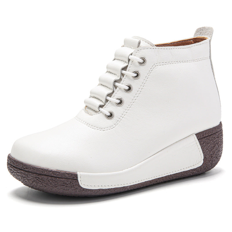 Zapatos de cuero femenino de alta gama 2025