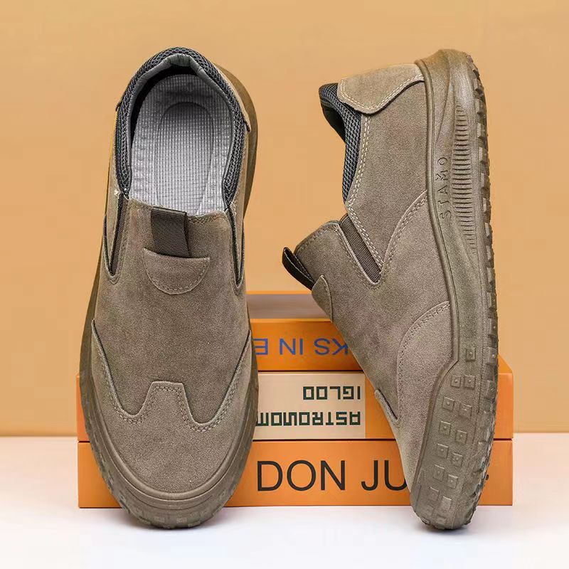 Zapatos de seguro laboral zapatos masculinos 2024 botas de cuero impermeables de parte baja explosivas en verano