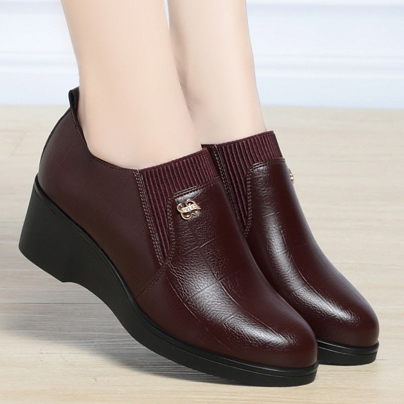 (vino rojo) zapatos de talón de mujer