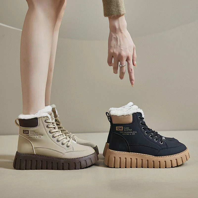 Botas de cuero para mujeres (qm)