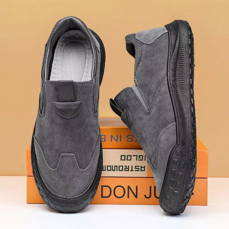 Zapatos de seguro laboral zapatos masculinos 2024 botas de cuero impermeables de parte baja explosivas en verano