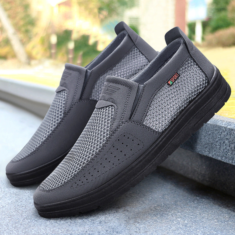 Colores sólidos con zapatos transpirables para hombres