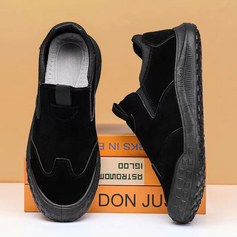 Zapatos de seguro laboral zapatos masculinos 2024 botas de cuero impermeables de parte baja explosivas en verano