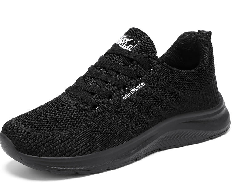 Nuevos zapatos masculinos simples en primavera 2025 zapatos deportivos casuales negros puros
