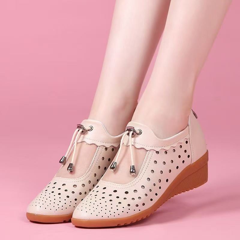 sandalias de malla calada