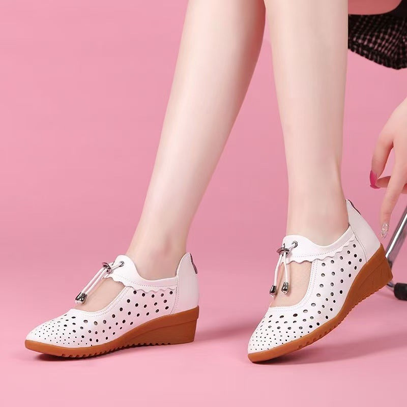 sandalias de malla calada