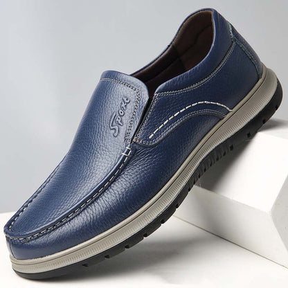 Zapatos planos de piel genuino para hombre