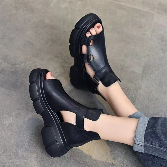 Nuevas sandalias con velcro y boca de pez 2025