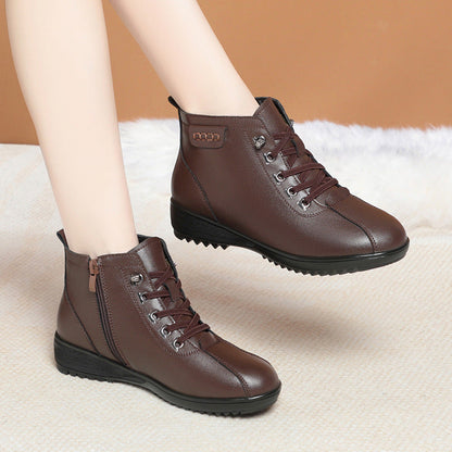 Botas de invierno forradas de polar (cuero)