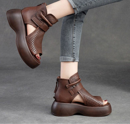 Sandalias romanas de piel de vaca