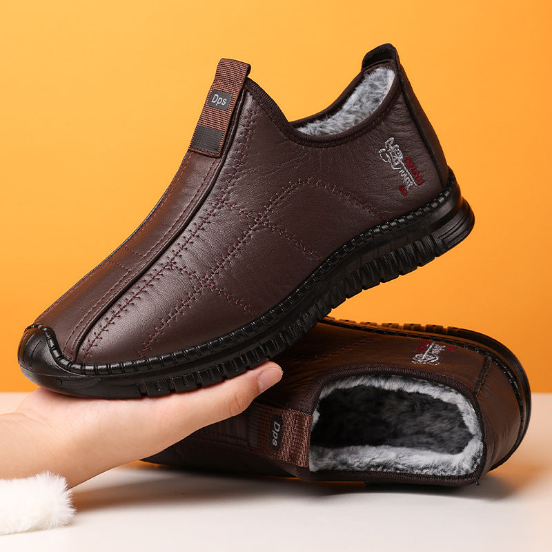 zapatos de papá de lana de invierno