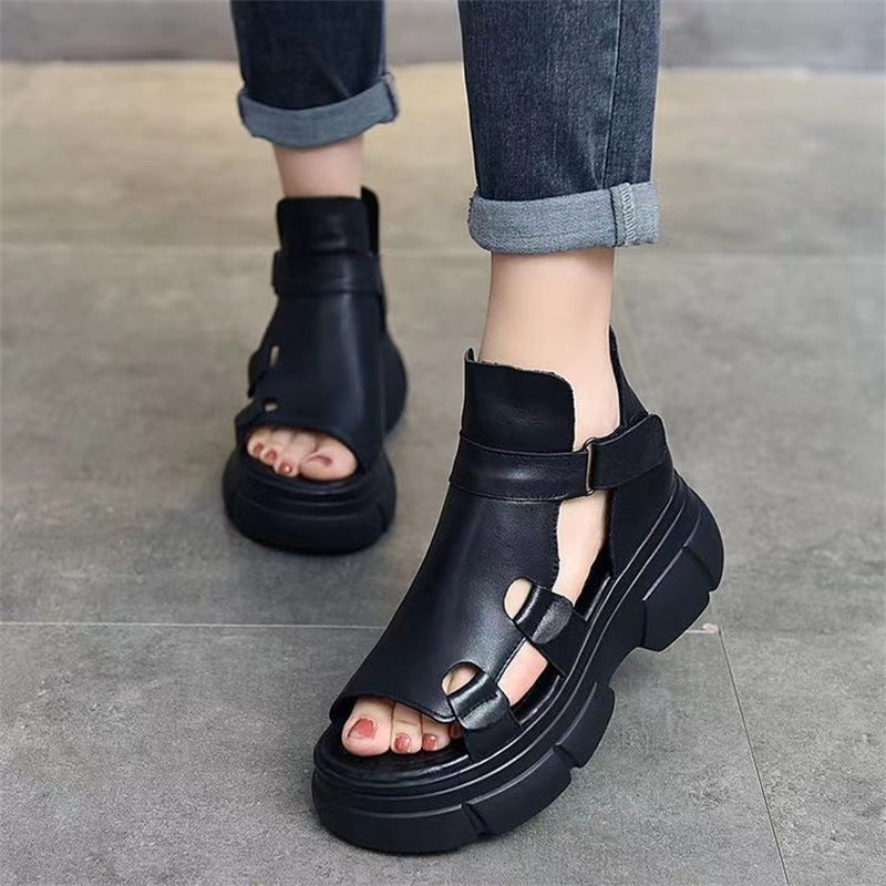 Nuevas sandalias con velcro y boca de pez 2025