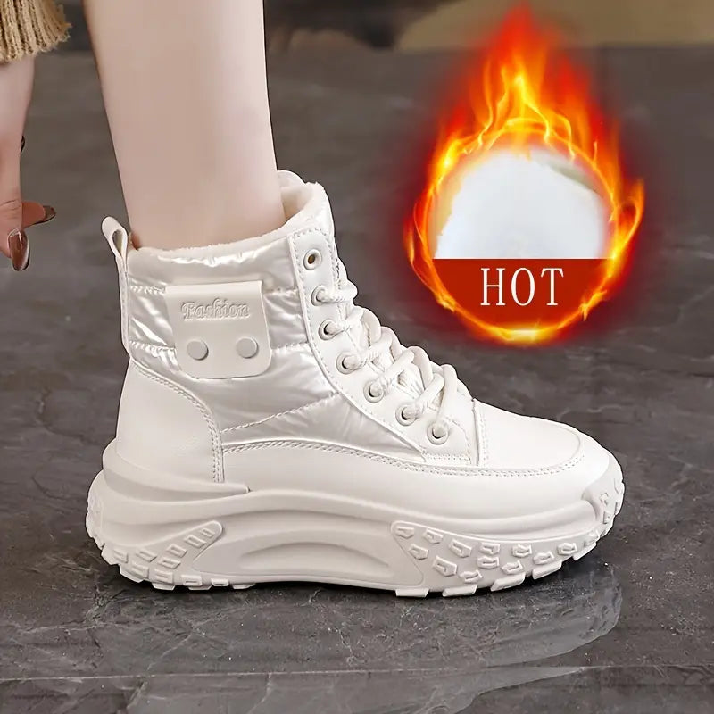 Zapatos de algodón cálidos e impermeables para invierno.