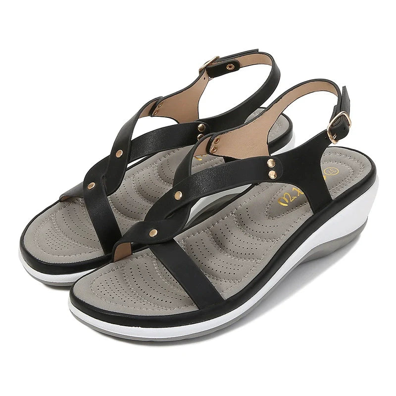 Sandalias de playa para mujer con punta redonda