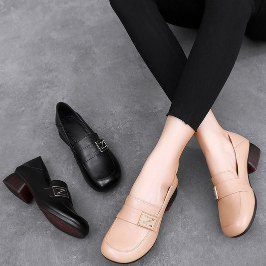 Nuevo estilo de mocasines de piel de vaca