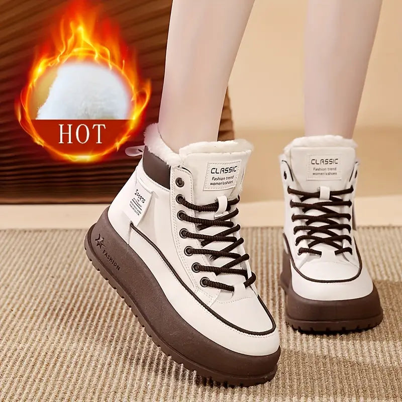 Nuevas botas de nieve de estilo coreano de otoño e invierno.