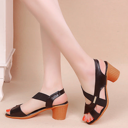 Sandalias boca de pez mujer