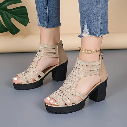 Sandalias de boca de pez de nuevo estilo (punta expuesta)