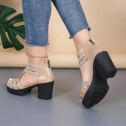 Sandalias de boca de pez de nuevo estilo (punta expuesta)