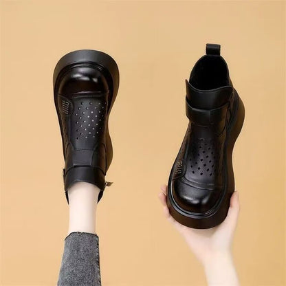 Sandalias huecas de suela gruesa nuevas 2025