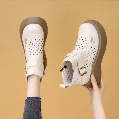 Sandalias huecas de suela gruesa nuevas 2025