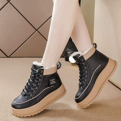 Nuevas botas de nieve de estilo coreano de otoño e invierno.