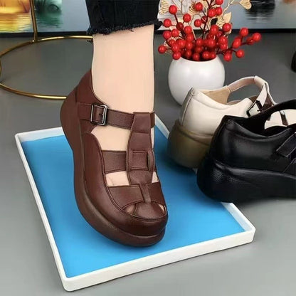 Sandalias romanas de suela gruesa con plataforma