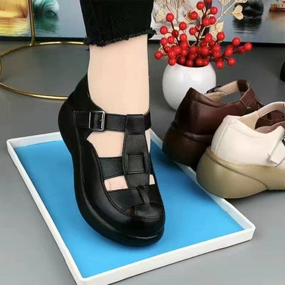 Sandalias romanas de suela gruesa con plataforma