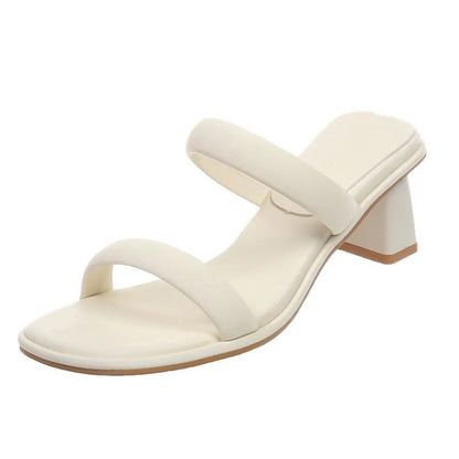 Chanclas de verano de tacón medio para mujer