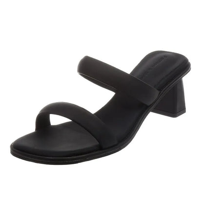 Chanclas de verano de tacón medio para mujer