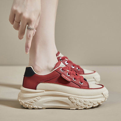 Zapatillas deportivas casuales de suela gruesa con aumento de altura