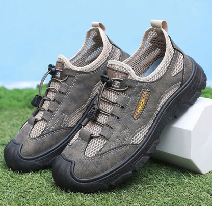 En verano, los nuevos zapatos de montañismo transpirables y cómodos son antideslizantes y 100 zapatos de papá.