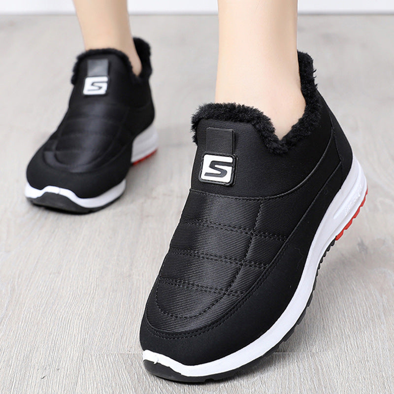 Zapatos para caminar de invierno con suela blanda y antideslizantes