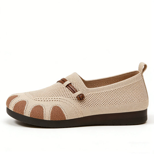 Zapatos de madre de suela plana y corte bajo