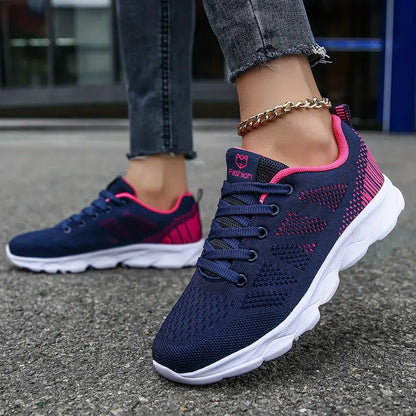 Zapatillas de deporte de malla transpirable para mujer