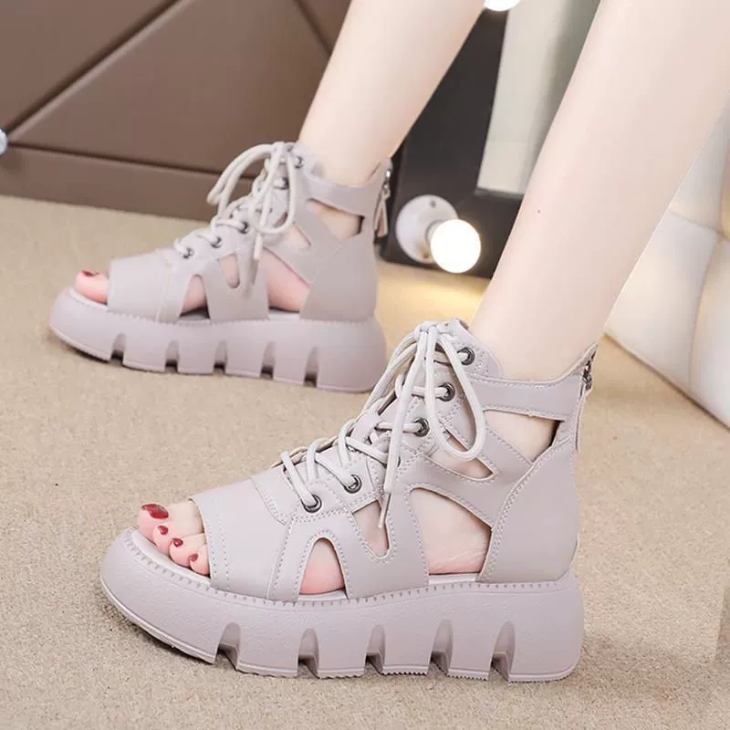 Sandalias de plataforma con tiras