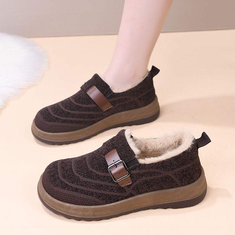 Zapatos de algodón cálido con suela gruesa