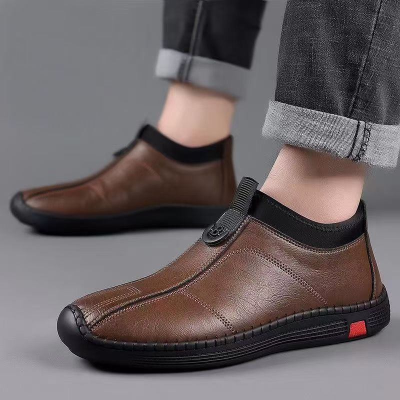 Zapatos de cuero grueso para hombre