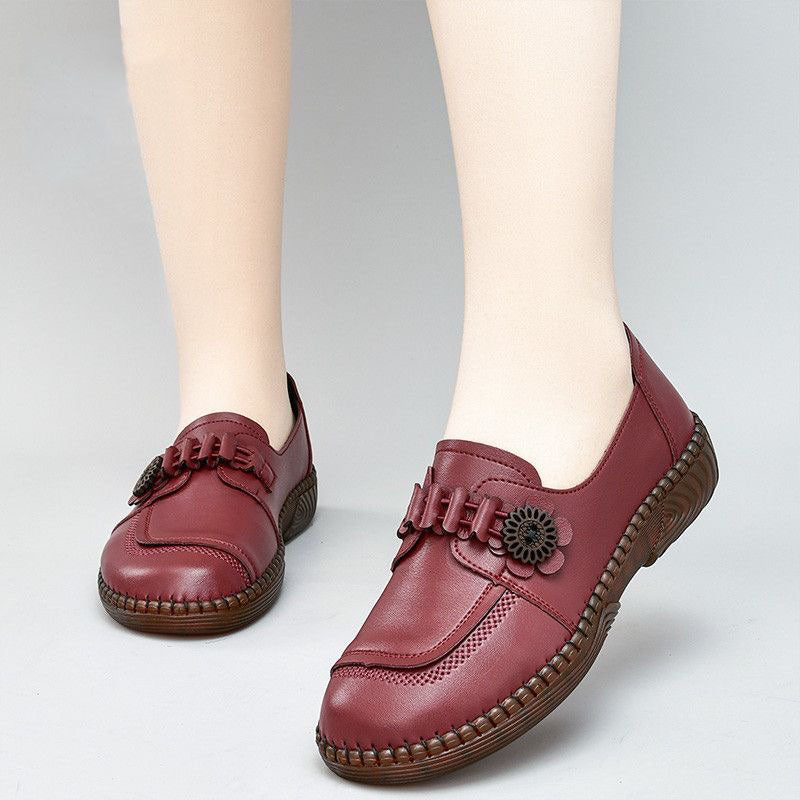 2025 nuevos zapatos casuales de cuero genuino
