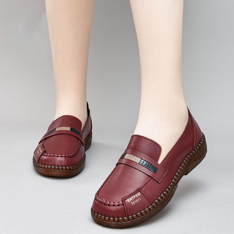 2025 Nuevos zapatos casuales de suela suave de cuero